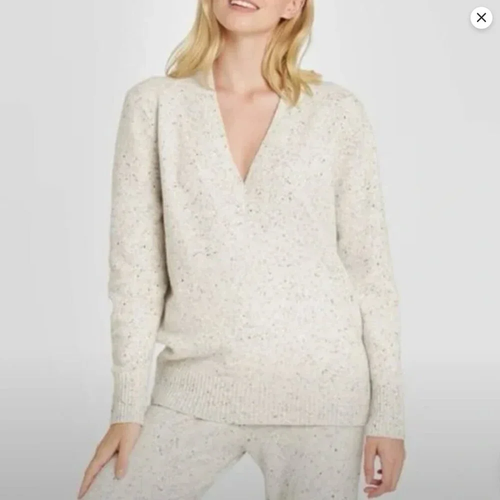 Stars Above White Cream Speckled Sweater Set Loungewear Size XXL - Picture 10 of 11